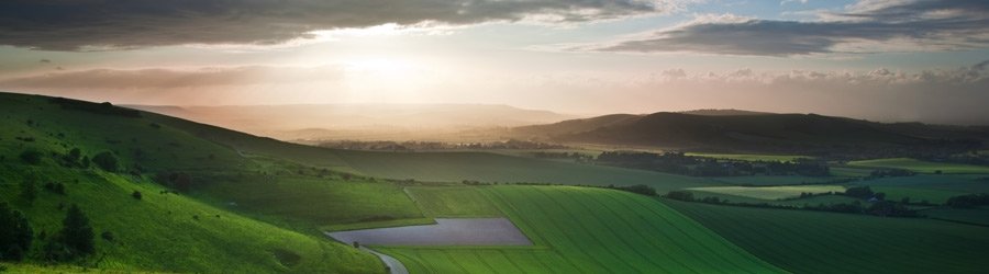 The rolling hills of the South Downs